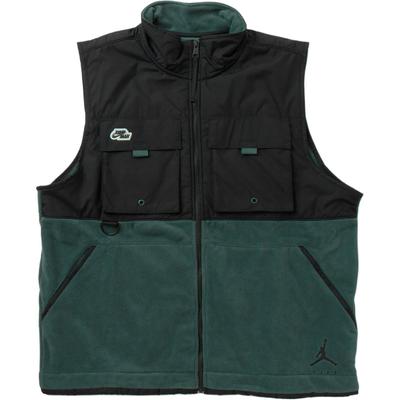 Logo Print Stand Collar Zip Sleeveless Vest Men Vests Noble-Green DC9661-333