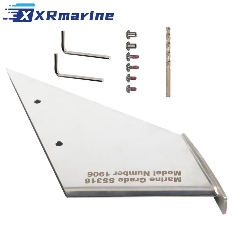 Skeg Guard Skeg Protector Fit for Mercury, Force, Honda, Nissan/Tohatsu 75-90hp 4 stroke 27071 серебряный
