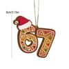 Christmas 67 Acrylic Ornament Six Seven Gingerbread Ornaments Funny 67 Meme Xmas Tree Decorations for Holiday Party Decor