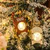 Luminous Wooden Christmas Sled Ornaments - Festive Holiday Decorations