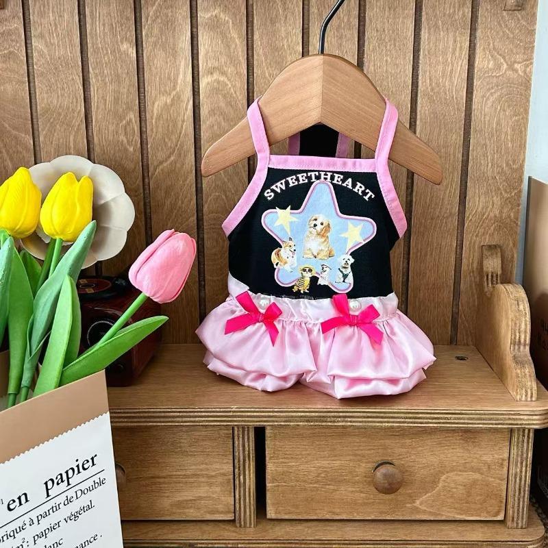 

Собака кошка общая юбка весна и лето легкая одежда для питомцев дышащая юбка на подтяжках одежда от выпадения шерсти солнцезащитная одежда S chest 35 back 25 about 4-2.5kg