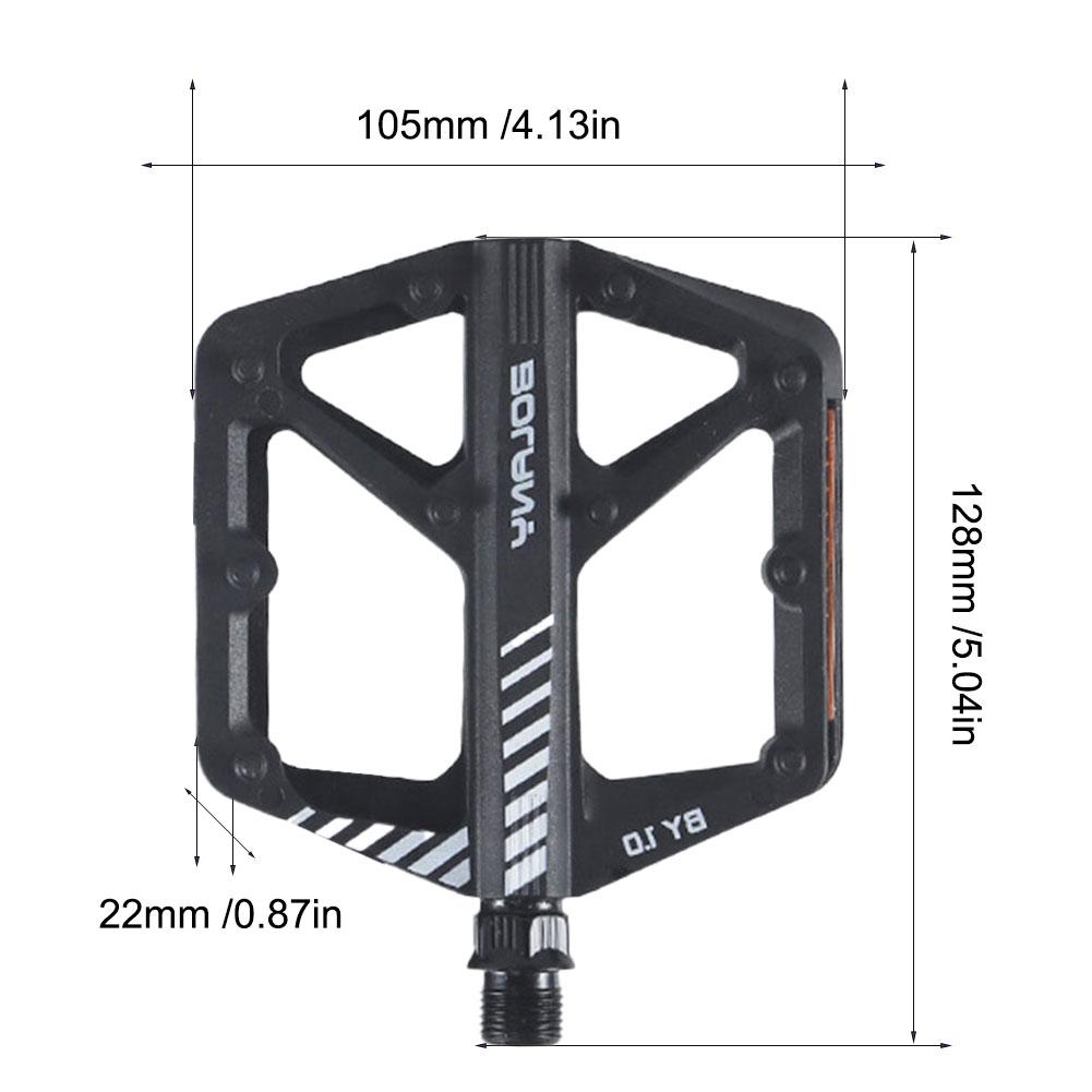 1PCS Mountain Bike Pedals DU Sealed Bearing Bike Platform Pedal with Reflector Waterproof Safety Pedals MTB Bike Accessories
