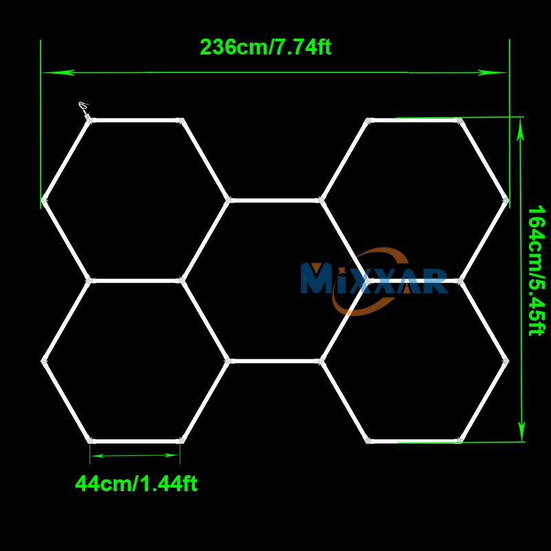 ZK20 110V-240 Honeycomb Hexagon Ceiling Lamp Car Lighting for Garage Hexagon Led Light for Auto Detailing Wash Beauty Station