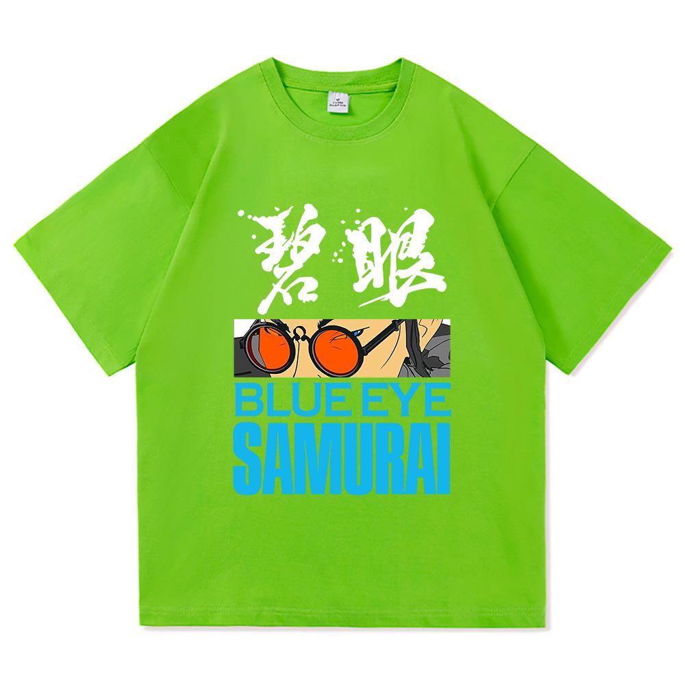 Blue Eye Samurai 2 T Shirts Fashion Men Harajuku Aesthetic Anime Mizu Tshirt Unisex High Quality Casual Cotton Tee Shirt Clothes