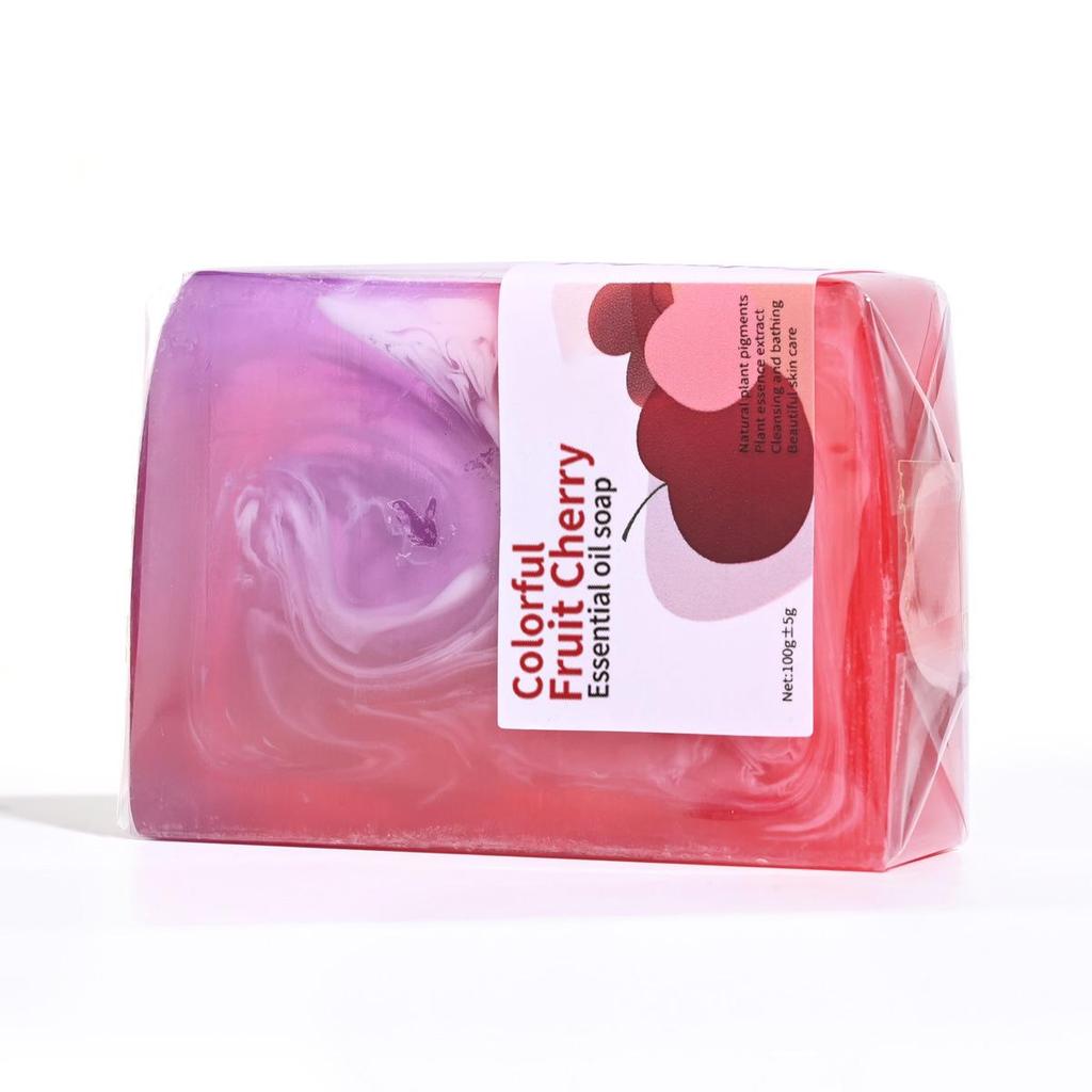 Cherry & Pomegranate Scented Deep Cleansing Facial & Body Soap with Goat Milk Honey & Lavender