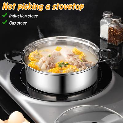 Stainless Steel Steamer Poached Egg Steamer Multipurpose Cooking Pot with Handle Kitchen Accessories for Cooking Noodle Soup Pot