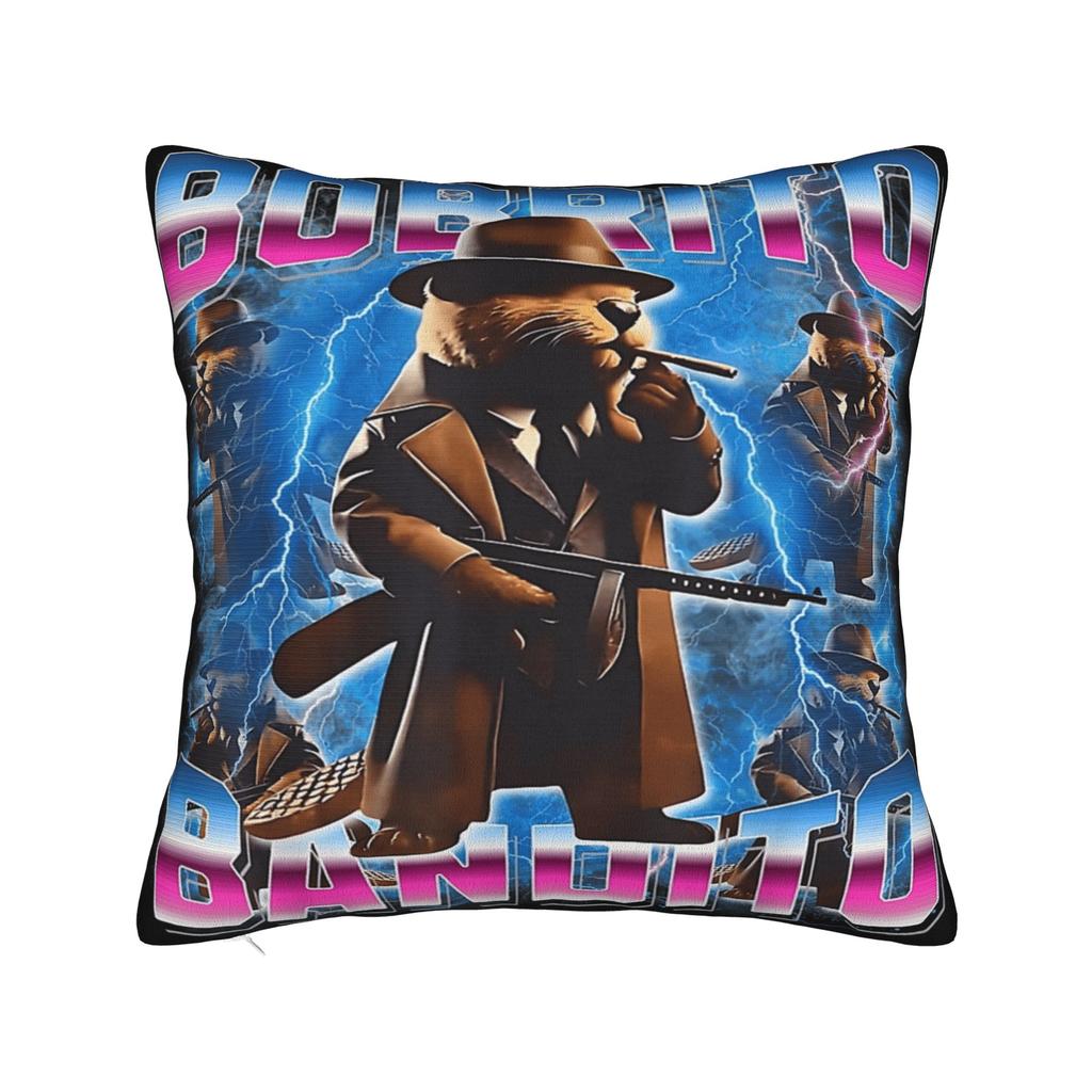 Watermeloni Crocodili Brainrot Fusion Italian Meme Pillowcases Cute Funny Pillow Case For Couch Sofa Bedroom Comfy Pillow Cover