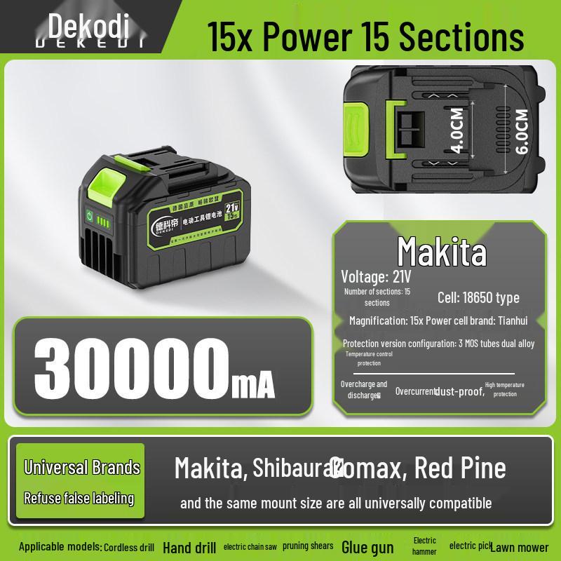 Universal Lithium-Powered Electric Tool Set: Angle Grinder, Impact Drill, Chainsaw, Cutting Machine, Wrench, Air Gun, Hammer.