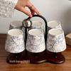 Retro Blue and White Vine Porcelain Tea Cup Set - Ceramic Tableware for Home, Living Room, and Housewarming Gifts.