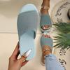 2022 Women's Knit Thick Sole Beach Sandals: Spring & Summer Plus Size Flat Slippers