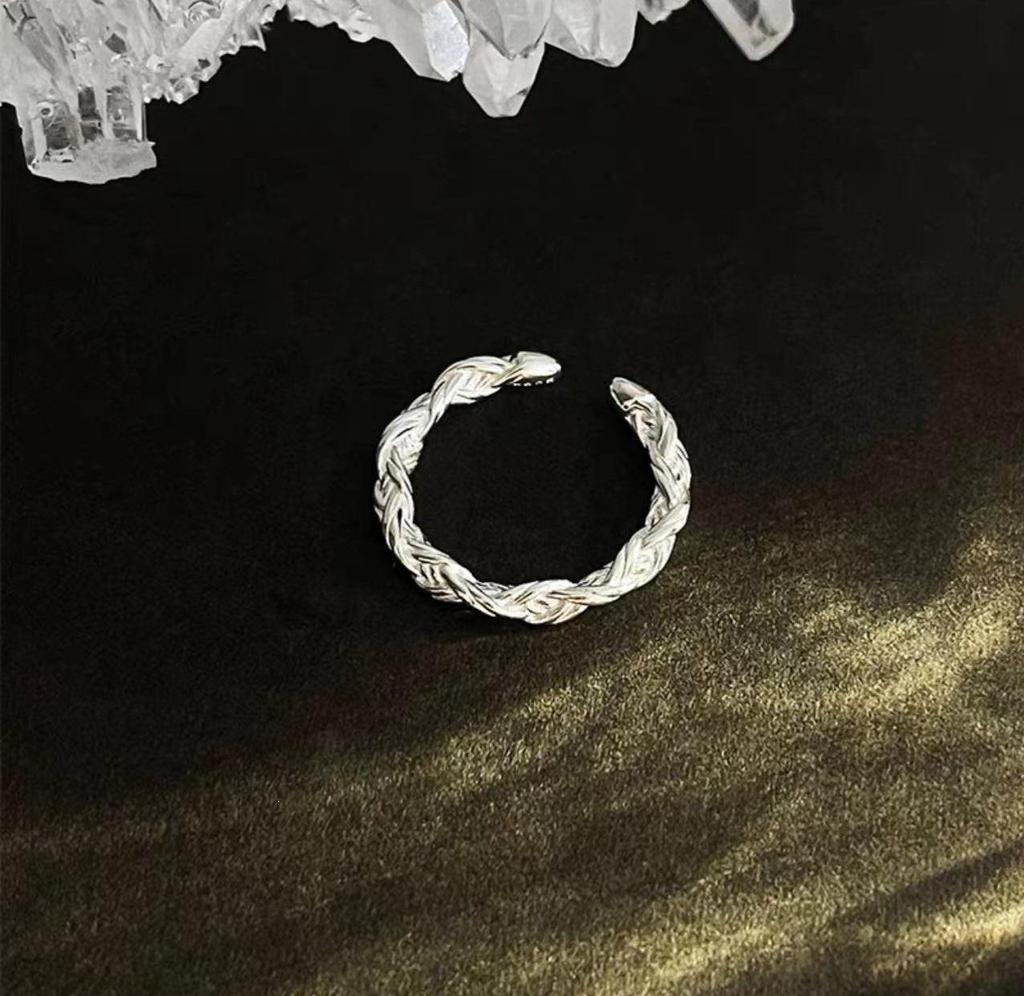 925 Silver Thick Twisted Ring - Women's Fashionable Index Finger Accessory, Unique Design, 2022 Edition