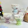 Cute Hand-painted Ice Cream Cup Household Dessert Bowl Yogurt Cup High Value Breakfast Oat Cup Girl Birthday Gift