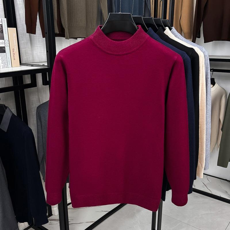 Men S Half Turtleneck Thick Knit Sweater Winter Warm Base Layer