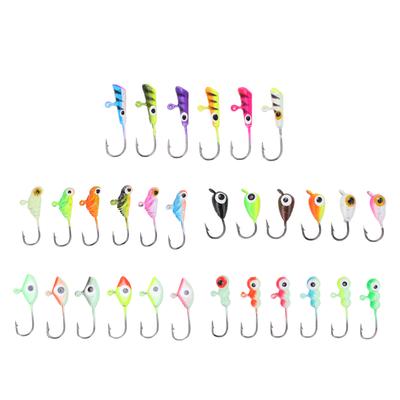 6Pcs Ice Fishing Jigs Fishing Lures  Jig  Baits Carbon Steel for Winter Outdoor
