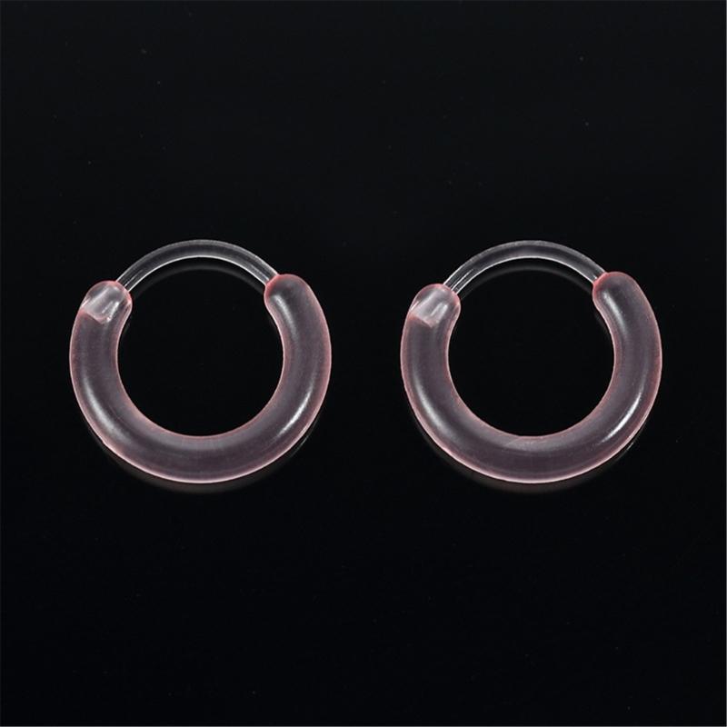 Orecchini a clip colorati in resina per piercing all'orecchio Cerchi leggeri Orecchini per uso quotidiano Accessori moda per ragazze