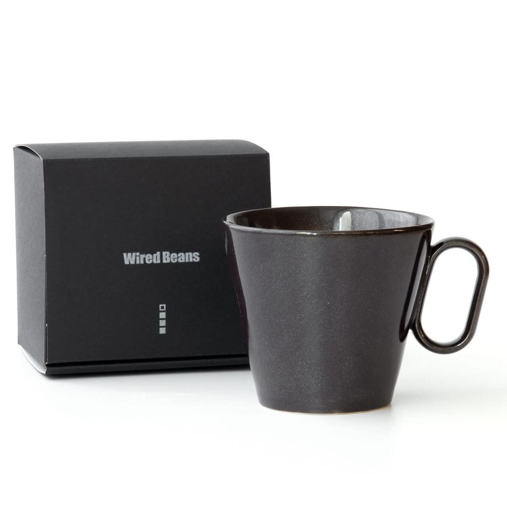 Wired Beans Eternal Mug, Double-Walled Arita Ware (39Arita), 270ml (Silver Crystal Black, 1)