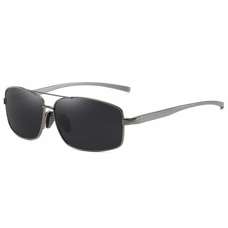 Rectangle Metail Frame Polarized Sunglasses Men Brand Designer Color Changing Sun Glasses Male Sun Glasses Driving UV400