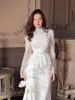 Spring 2025 Elegant Long Sleeve Slimming Dress - Comfortable Design