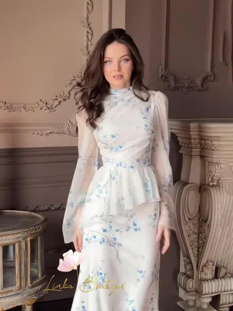 Spring 2025 Elegant Long Sleeve Slimming Dress - Comfortable Design