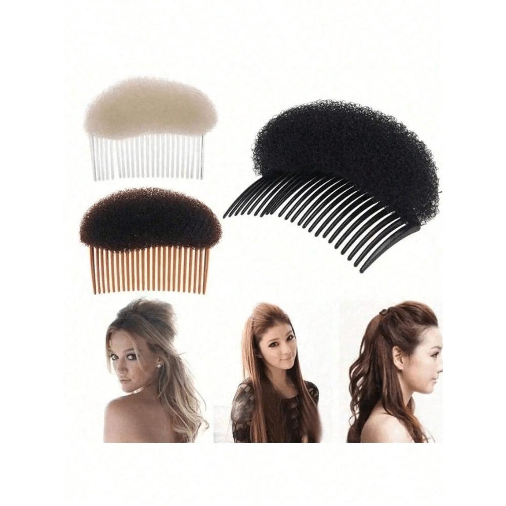 כרית ספוג שיער פלאפית, כלי להרמת שורשים, אביזר שיער, כרית שיער בלתי נראית, מסרק שיער אוקסיפיטלי מספוג כפול צדדי בלתי נראה