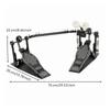 Double Bass Drum Pedal Long-Lasting for Live Performances