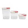 3 Pcs Food Storage Container Airtight Damp Proof Transparent Food Storage Box Set for Kitchen