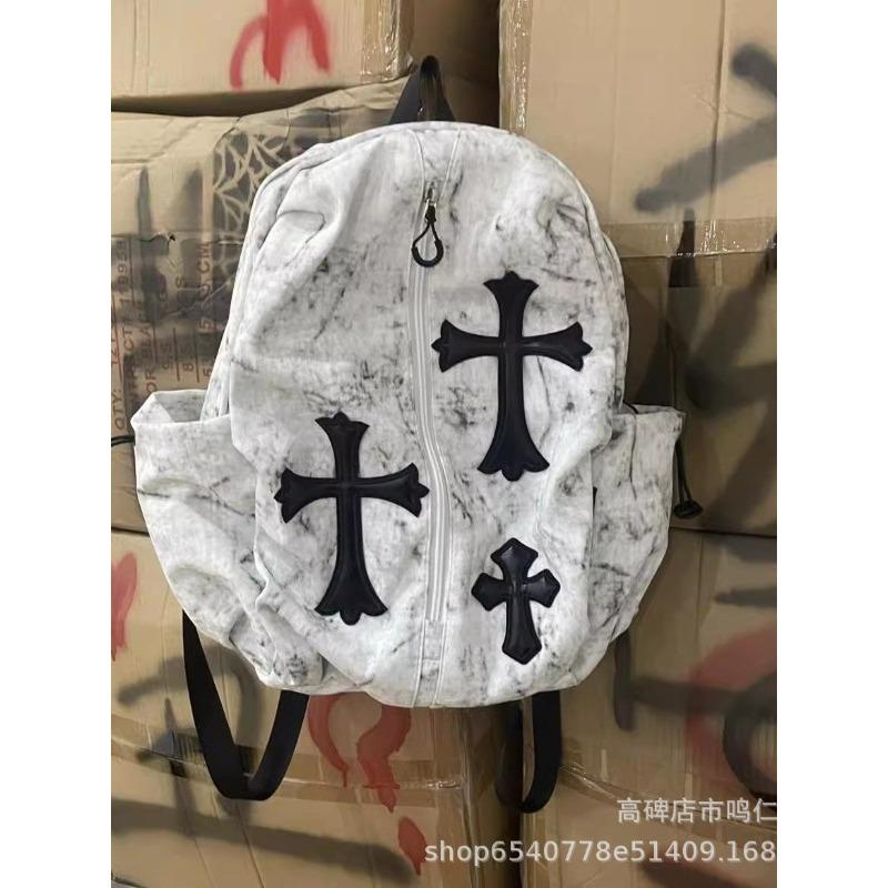 Homemade original cross versatile schoolbag college student junior high school student backpack large capacity durable student backpack