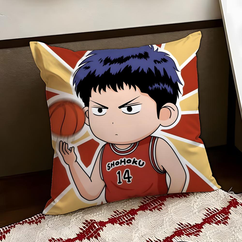 Anime SSlam DDunk Cushion Cover Reversible Soft Durable Pillow Cover Home Car MultiScene Use for Daily Comfort