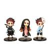 6pcs/set Anime Demon Slayer Figure Kimetsu No Yaiba PVC Q Posket Kamado Tanjirou Kamado Nezuko Agatsuma Kids  In Stock Toys Gift
