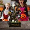 Halloween Pumpkin Spooky Tree with Lights Delicate Halloween Table Tree Pumpkin Ghost Tree Gifts for Families Friends