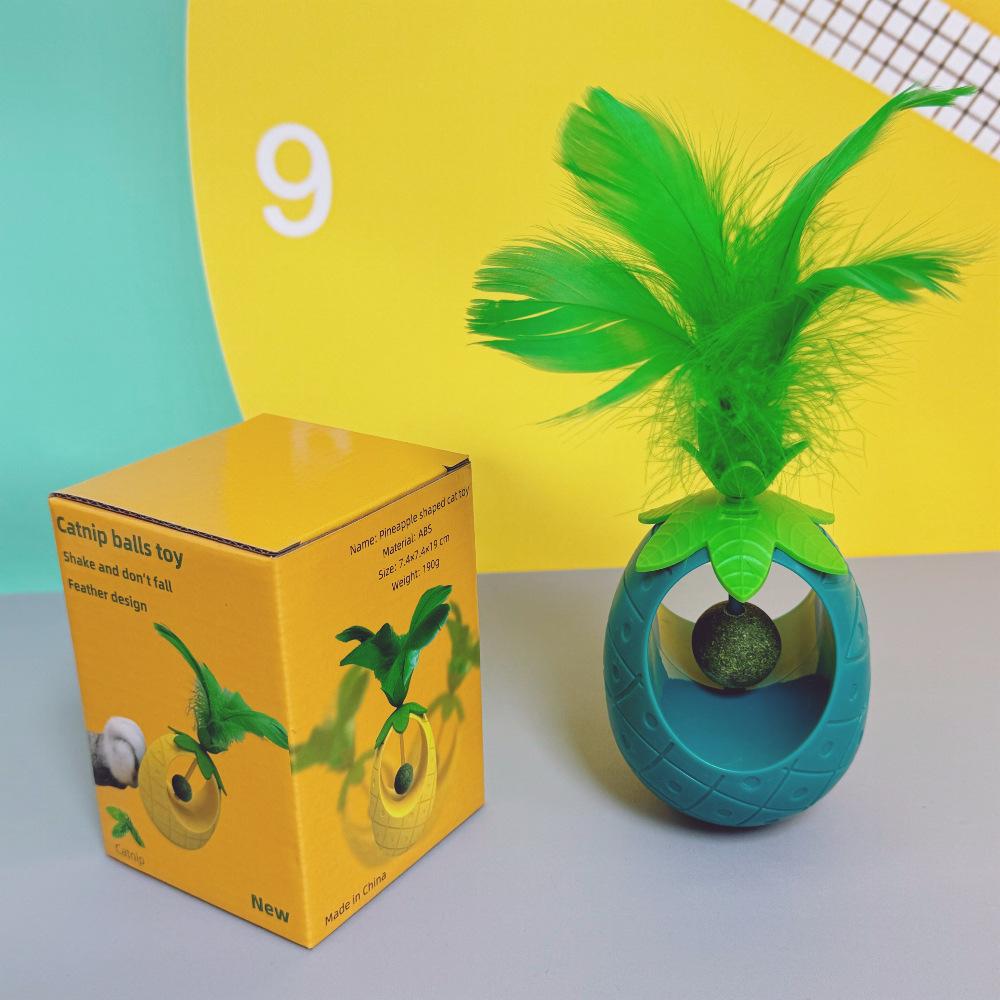 

New Hot Cat Toys Amazon Mint Ball Tumbler Pet Supplies Best Seller Interactive Cat Teaser Wand