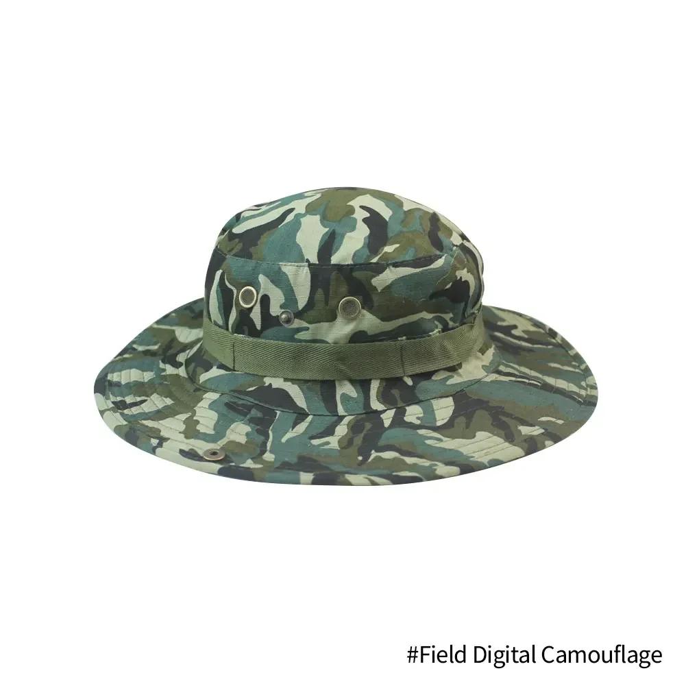 Camouflage Boonie Hut Taktische Fischerhüte Panama Sommerkappe Jagd Wandern Outdoor Camo Sonnenschirme Herren