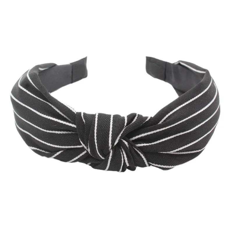 Minimalistische Damen Gestreifter Druck Stoff Knoten Stirnbänder Dame Mädchen Täglich Einkaufen Kopfreifen Accessoires