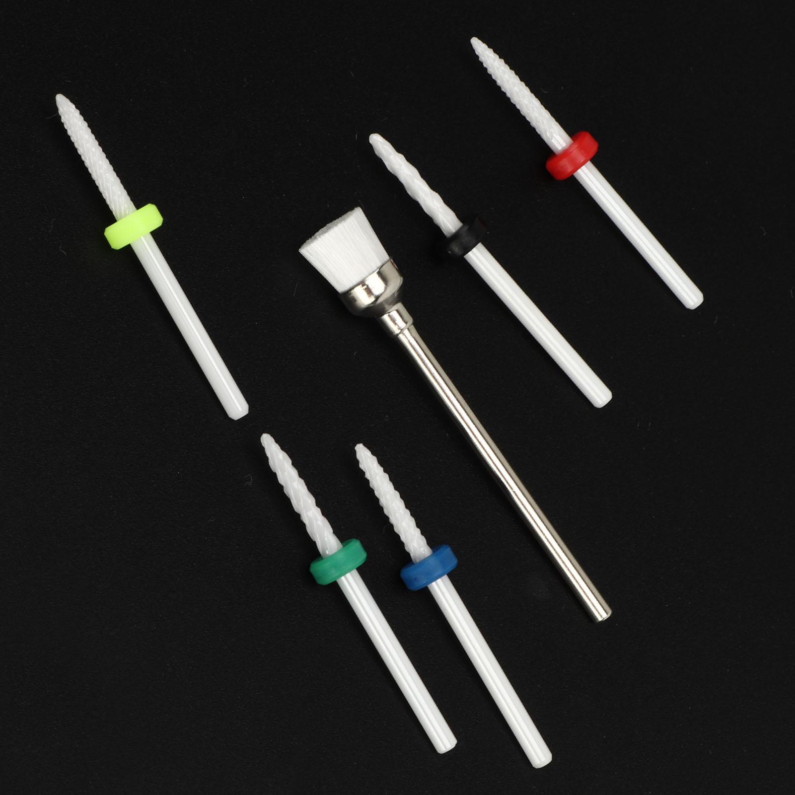 

6pcs Nail Drill Bit Set Professional Home Salon Ceramic Cuticle Remover Bits for Nail Artist Novice