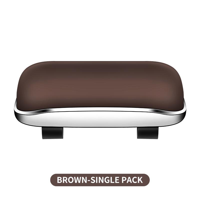 New Clip-On Car Sunglasses Box Auto Sun Visor Eyeglass Case Soft-Lined Anti-Scratch Electroplating Durable ABS Fits All Vehicles