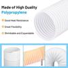Exhaust Hose for Mobile Air Conditioner 150 Mm Diameter, Extendable 30–150 Cm, Counter-clockwise Thread, White