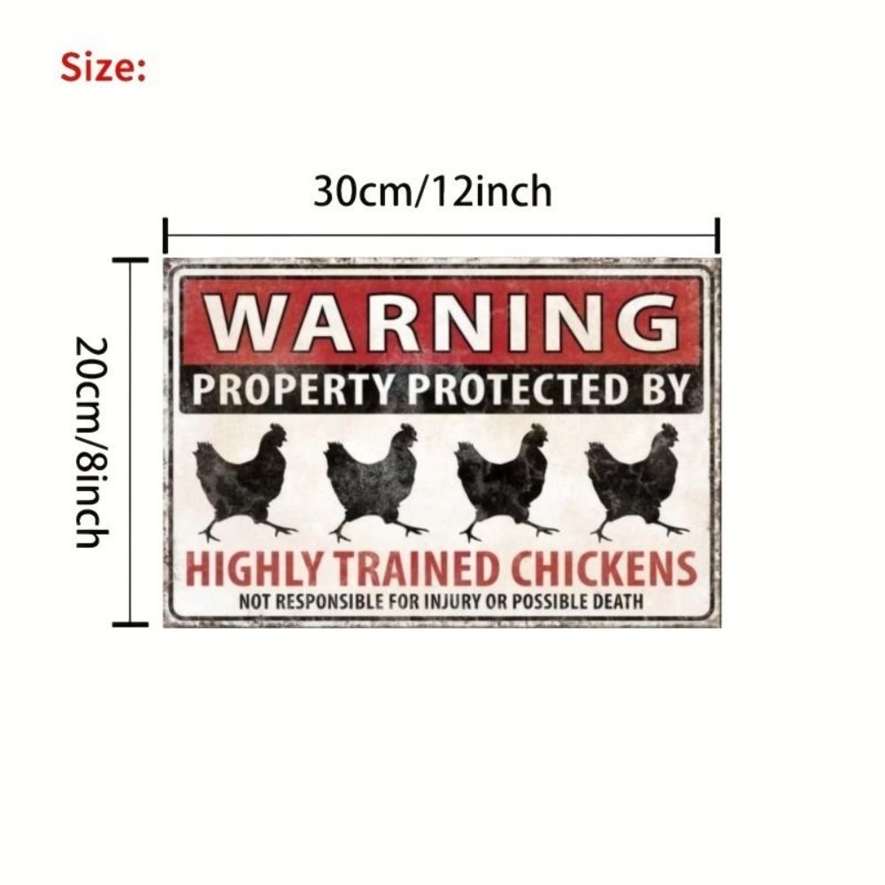 Metal Wall Art Sign Hanging Decor 20x30cm