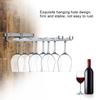Double Row Iron Chrome Wine Glasses Holder Wall Mount Stemware Rack