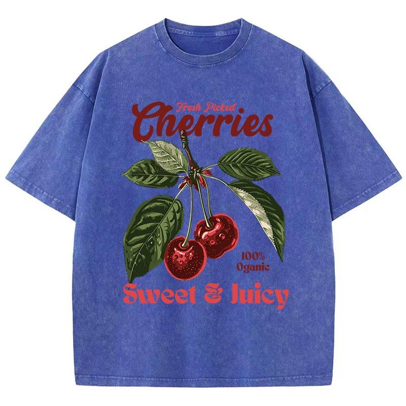 Damen Baumwolle Gewaschene T-Shirts Mode Locker O-Ausschnitt T-Shirts Die Ankunft von Aliens Druck Kurzarm Sommer Damenbekleidung