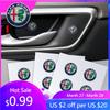 For Alfa Romeo 1/2/5/10PCS Car Interior Dekoration Stickers Badges Auto Styling Accessories for Alfa Romeo Giulia Stelvio Giulie