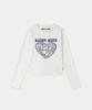 MAISON MINED (W) Doodle Heart Long Sleeve White