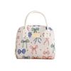 Durable Fashion Prints Lunch Box Bag with Zipper Lightweight Insulated Tote Bag Portable Large Capacity Outdoor Picnic Bag