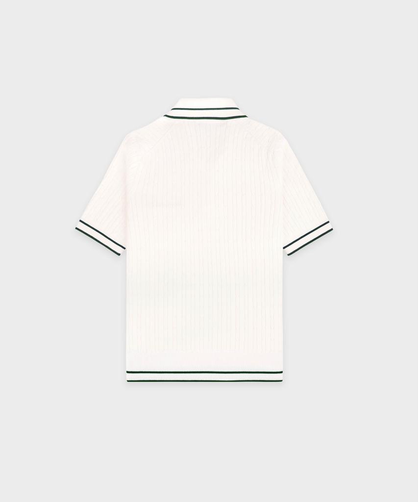 SPORTY&RICH Src Mini Cable Polo Shirt Cream R265Aw2003