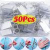 5/50PCS Transparent Acrylic KeyChain Blank Charms Key Chains Jump Ring for DIY Craft Ornament Engrave Painting