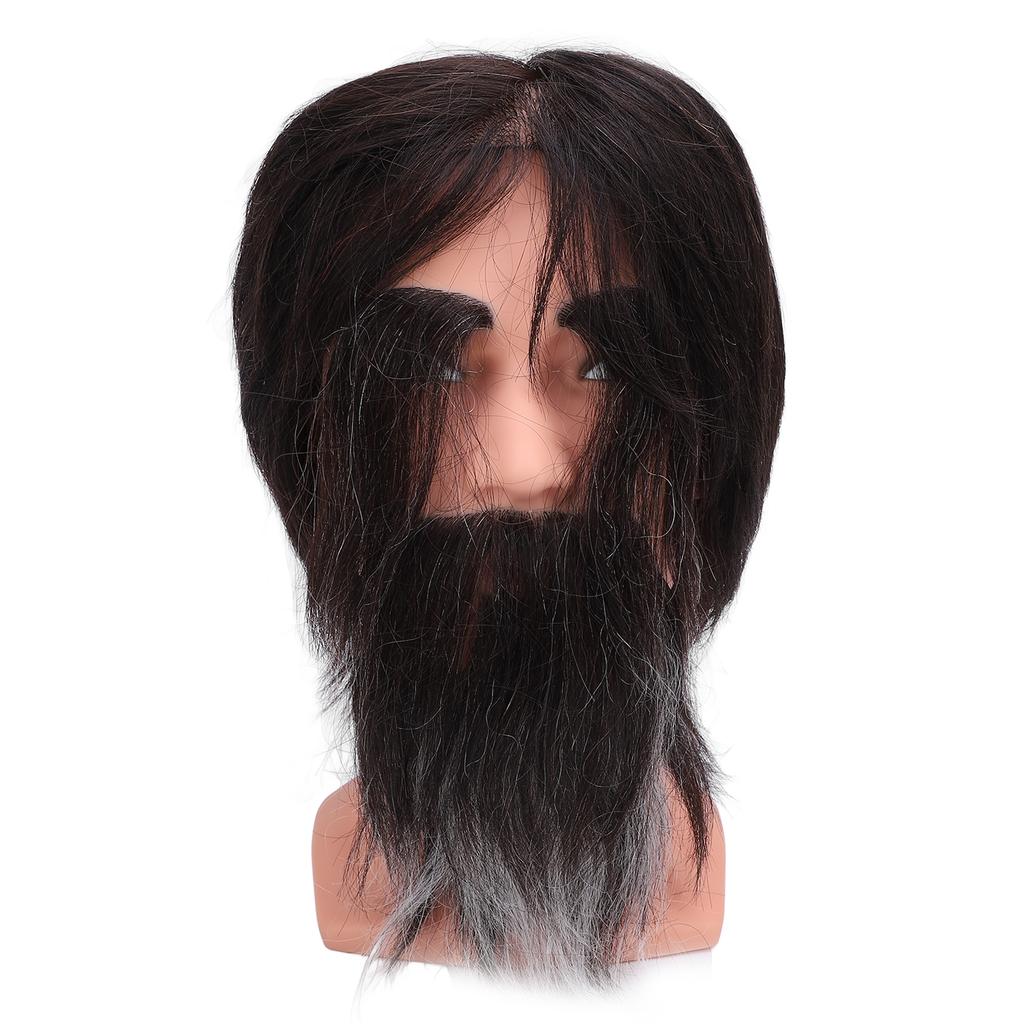 Barber Male Mannequin Head Manikin Training Head Reusable Men Mannequin Head with Beard for Beauty