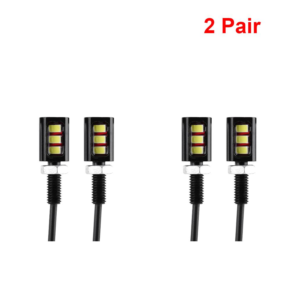 1/2 Pair License Number Plate Screw Bolt Light Energy Saving LED License Number Plate Light for 12V Car Motorcycle Accessories
