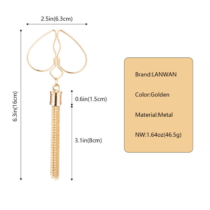 1Pairs Heart Nipple Clamps With Tassel Sex Adjustable Body Clips Non-Piercing Jewelry For Women And Couples