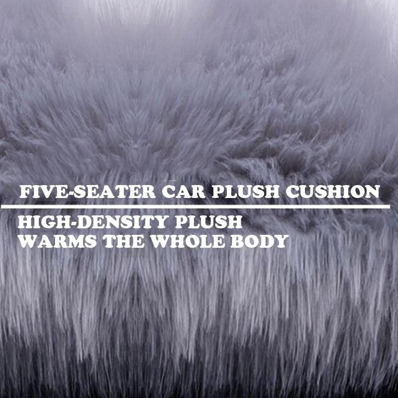 One-Piece All-inclusive bilsetepute vinterplysj fuskepels varm tykk ull frontpute for hovedsjåfør/co-pilot