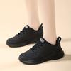 Spring and Autumn Black Sports Shoes, Waterproof and Non-slip Leather Surface, Ultra-light Soft Sole, Long Standing, Not Tired Feet, Large Size Shoes