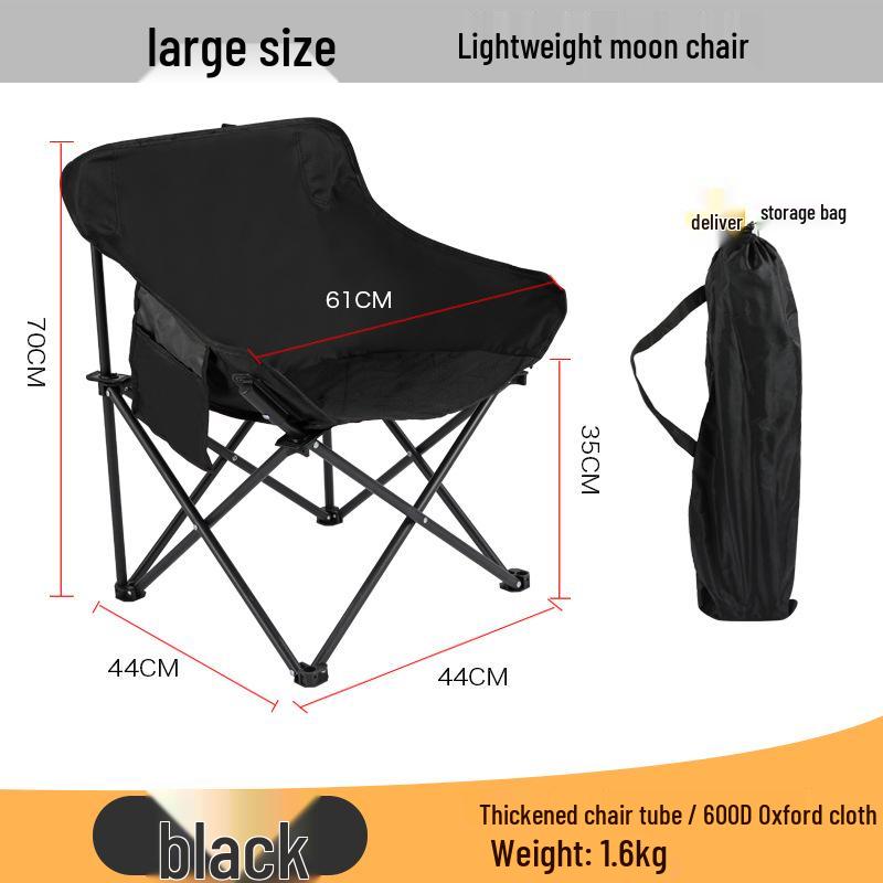 Portable Moon Chair: Outdoor Folding Recliner for Camping, Fishing, and Beach